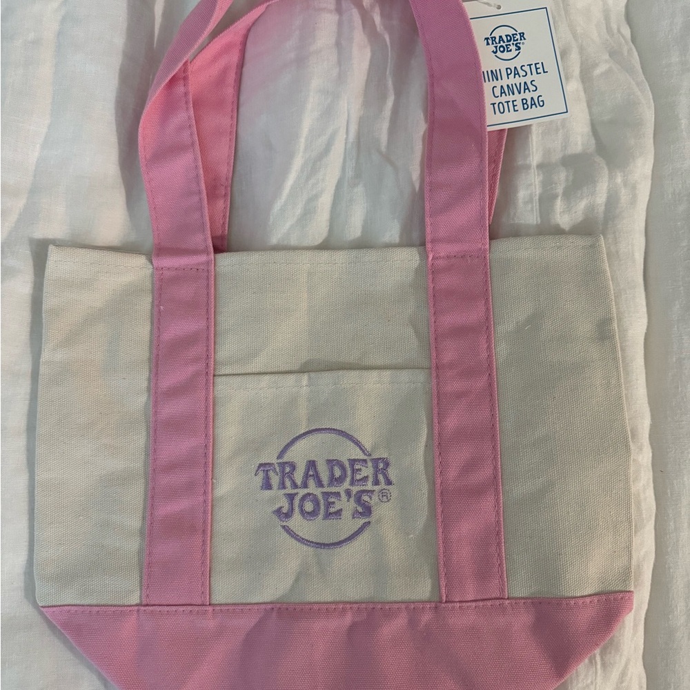 COPY - Trader Joe's Pastel Pink Mini Tote Bag